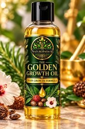 The Golden Growth Oil bottle